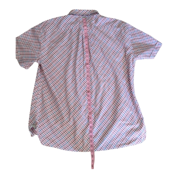 Tommy Hilfiger Button Up Short Sleeve 80's 2 Cotton Plaid Size XXL - Picture 4 of 15